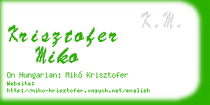 krisztofer miko business card